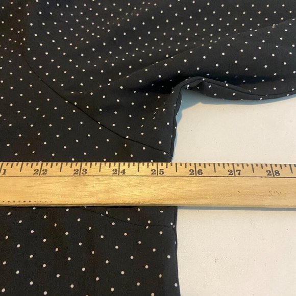 Lands' End Black Polka Dot Blouse - Picture 7 of 9